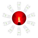 T10 12V LED レッド ポジションランプ クリアランスランプ ルームランプ 無極性 LED T10 セラミック 放熱 300°超拡散角 10個入