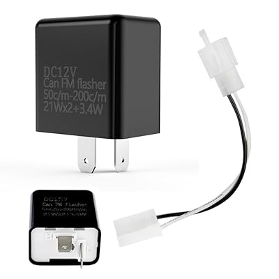 バイク ウインカーリレー ウインカーリレー 2ピン 12V フリッカー速度調整 (リレーとハーネス)1セット