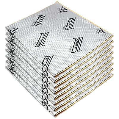 制振シート デッドニング 遮音 車 制震シート 車 防音 制振 防音フォームパネル 吸音シート 800mm×460mm×2mm 8枚入り 格子模様 シルバー