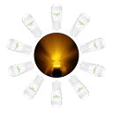 T10 12V LED アンバー イエロー ポジションランプ クリアランスランプ ルームランプ 無極性 LED T10 セラミック 放熱 300°超拡散角 10...