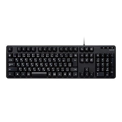 キーボード 有線 メンブレン フルキーボード ブラック TK-FCM104XBK