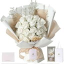 人気 ソープフラワー 母の日 花束 プレゼント ギフト 父の日 誕生日 造花 バラ 18本 女性 結婚祝い 退職 送別 インテリア (Moonlight)