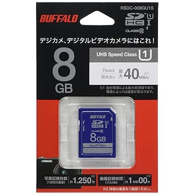 BUFFALO UHS-I Class1 SDカード 8GB RSDC-008GU1Sブランド色モデルRSDC-008GU1S商品説明【商品概要】■対応機種:SDHC対応SDメモリーカードスロット搭載機器(デジタルカメラなど)、USBポート搭載パソコン■スピードクラス:UHS-I Class1(SD Bus使用時はClass10)■電圧:2.7~3.6V■消費電力:最大0.72W■本体寸法(幅x高さx奥行):24×32×2.1mm■本体質量:約2.5g■パッケージ寸法(幅x高さx奥行):80×120×17mm(突起物は除く)■パッケージ質量:約20g■動作環境:温度:0~60℃、湿度:0~90%※結露なきこと■期間:1年■RoHS指令準拠:対応■主な付属品:取扱説明書※書はパッケージに記載【商品説明】【商品詳細】商品種別：パソコン・周辺機器商品名：BUFFALO UHS-I Class1 SDカード 8GB RSDC-008GU1S製造元：商品番号：RSDC-008GU1S発売日：2014年08月30日商品内容：8GB【当店からの連絡】