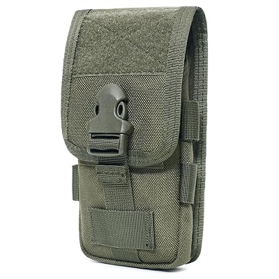 MOLLE タクティカルポーチ サバゲー ミリタリー バッグ スマホ対応 小物入り アウトドア用 モール対応 (グリーン)