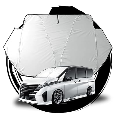 ruiya 改良済み 2023新型 日産 セレナ C28 6代目 専用 サンシェード フロントガラス用 パラソル 車用サンシェード UVカット 日よけ 車中泊 折り畳み式 吸盤不要 日産セレナC28 カスタム パーツ