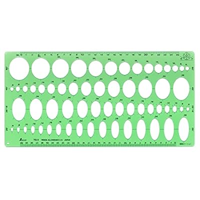 テンプレート 楕円定規 66020