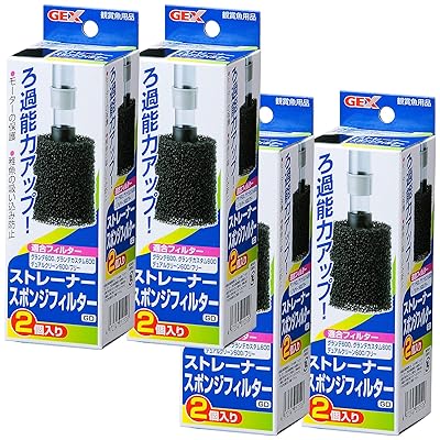 ジェックス AQUA FILTER ストレーナースポンジ フィルターGD 2個入×4個セット