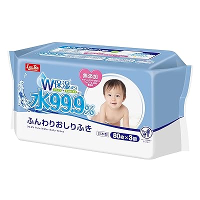 純水ベビーケア 純水 99.9% ふんわり おしりふき 80枚×3個 (240枚) コラーゲン モモ葉エキス W保湿成分配合 弱酸性 日本製商品説明【商品説明】size : 80枚 (x 3)日本製。生産から梱包まで国内工場で徹底管理されています。成分の99.9%が純水でできた、限りなく水に近いおしりふきです。「コラーゲン」と「モモ葉エキス」の保湿成分をダブル配合。パッチテスト済み。パラベン・PG・アルコール・香料・着色料無添加。お肌にやさしい弱酸性です。伸縮性が良くやわらかい「ふんわりシート」を使用。程よい水分でおしりサラサラ。size : 80枚×3個 (240枚)日本製。生産から梱包まで国内工場で徹底管理されています。成分の99.9%が純水でできた、限りなく水に近いおしりふきです。「コラーゲン」と「モモ葉エキス」の保湿成分をダブル配合。パッチテスト済み。パラベン・PG・アルコール・香料・着色料無添加。お肌にやさしい弱酸性です。伸縮性が良くやわらかい「ふんわりシート」を使用。程よい水分でおしりサラサラ。size : 80枚×8個 (640枚)日本製。生産から梱包まで国内工場で徹底管理されています。成分の99.9%が純水でできた、限りなく水に近いおしりふきです。「コラーゲン」と「モモ葉エキス」の保湿成分をダブル配合。パッチテスト済み。パラベン・PG・アルコール・香料・着色料無添加。お肌にやさしい弱酸性です。伸縮性が良くやわらかい「ふんわりシート」を使用。程よい水分でおしりサラサラ。【当店からの連絡】