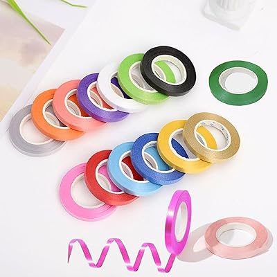 カーリングリボン 5mm*10m 16色 16個セット 風船用リボン 花束 ギフト 装飾用 ラッピング 誕生日 結婚式 プロポーズ 記念日 パーティー 自撮り ...
