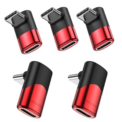 USB C 変換 アダプター 上下 90° L字 USB Cオス-メスアダプタ 40Gbps高速データ転送 8K@60Hz映像出力 100W/5A急速充電Thunderboltエクスパンダは蒸気甲板部品、MacBook Pro、タブレット、携帯電話、