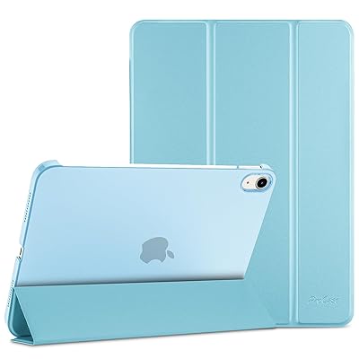 iPad 11世代/10世代 ケース iPad（A16）11インチ 2025/10.9インチ 2022通用 軽量 耐衝撃 三つ折り スタンド スマートカバー（空色）