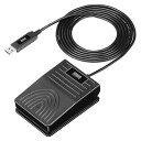 フットペダル スイッチ USB 有線接続 1キー 手前押し プログラム PC 割り当て ゲーミング キーボード フットスイッチ フット ショートカット 400-MA213BK