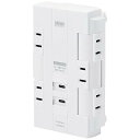 電源タップ 6個口 USB-C付き PD対応 2ポート最大30W 回転式 分岐 集中スイッチ付 コンセント タップ ホワイト 700-TAP046CW