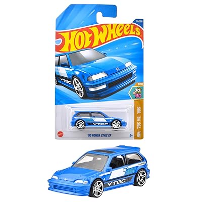 ホットウィール(Hot Wheels) ベーシックカー 1990 ホンダ シビック EF 乗り物おもちゃ ミニカー 3歳から ブルー JFN65