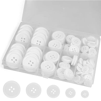 ボタン 樹脂 セット 4穴 樹脂製 円形 手芸 材料 スーツ ジャケット 上着 服装装飾 縫製用 置換用 黒 白 カラフル かわいい 手芸材料 DIY 縫製 飾...