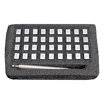 打刻印 アルファベット 工具 刻印セット 1セット ポンチ アルファベット キット レザークラフト用 スタンプツール 皮革器具 ツール プリントツール 手作り DIY 革製品 数字 英字 英語 36点セット (3.5mm)
