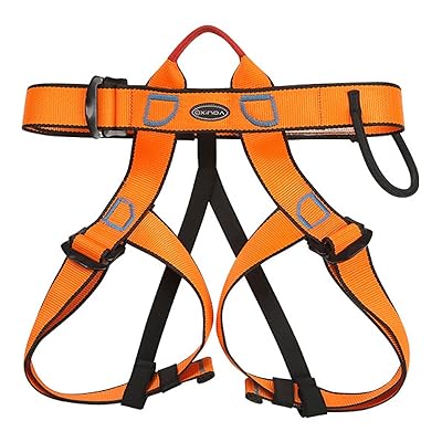 ロッククライミングハーネス 安全ハーネス 登山ハーネス アウトドア シットハーネス 安全ベルト Climbing Harnesses (オレンジ)