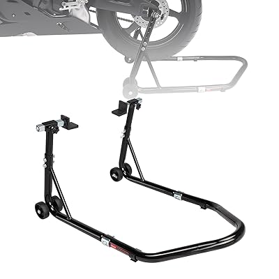 バイクスタンド メンテナンススタンド バイク用 高さ5段階調整 耐荷重320kg L型 アジャスタブル ブラック