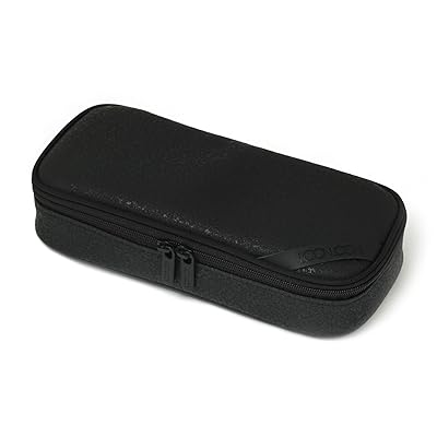 663 ストーン ペンケース ブラック 大容量 おしゃれ 二階建て 多機能