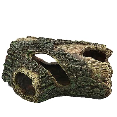 水槽 オブジェ 流木 隠れ家 シェルター アクアリウム オーナメント リアル 置物 (Mサイズ)