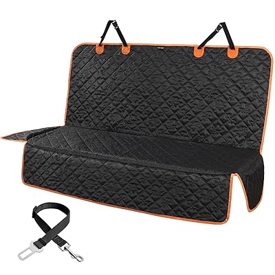 シートカバー 後部座席 リアシートカバー 車用シートカバー 撥水加工 防水 普通車 軽自動車 座席カバー 飛び出し防止リード付き 汚れ防止 簡単取り付け 高耐久