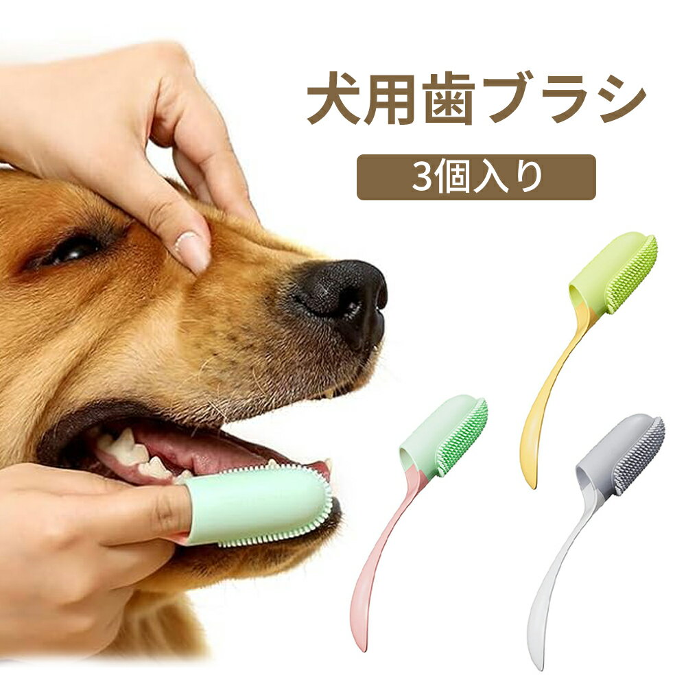 乐天商城 - 【即納】犬用歯ブラシ 3色セット 犬用 指サック 指歯ブラシ 柔軟 脱落しにくい 耐久 密着ハンドル 携帯便利 360°ハブラシ 犬猫兼用 さまざまな口腔疾患を回避するために