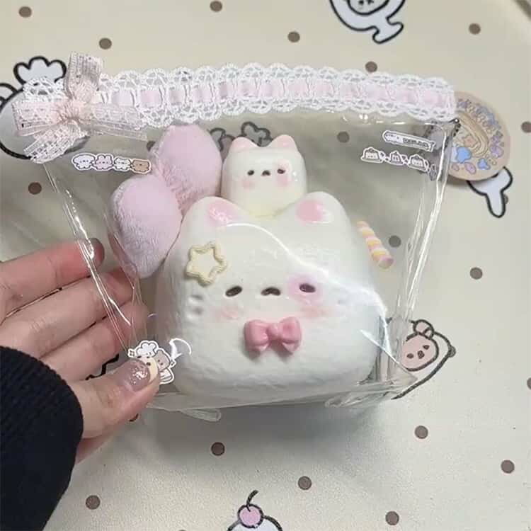 SNSで話題 めろジョイ スクイーズ ネコ ねこ 猫スクイーズ おもちゃ 水感スクイー...