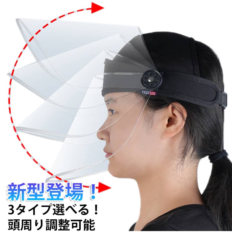 Rakuten - レインバイザー クリアバイザー 自転車用 顔が濡れない 角度調整 耳も隠れる ワイドなつば 雨用バイザー 3タイプ カチューシャ式/頭部保護/アジャスター式 梅雨対策 雨の日 レインハット レインコート併用 通勤 レディース メンズ 男女共用 花粉対策 送料無料
