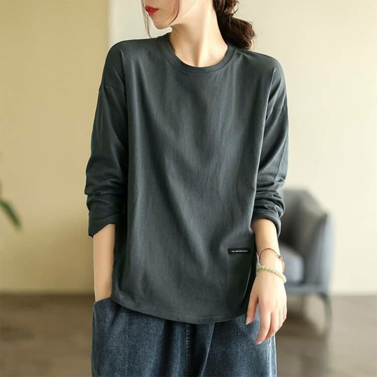 長袖Tシャツ レディース tシャツ 長袖 トップス Tシャツ 春 秋 冬 春服 秋服 カジュアル カットソー ロンT 長袖 Tシャツ クルーネック 大人可愛い ティーシャツ おしゃれ ゆったり 大きいサイズ 体型カバー 通勤 プレゼント 20代 30代 40代 50代 送料無料 3