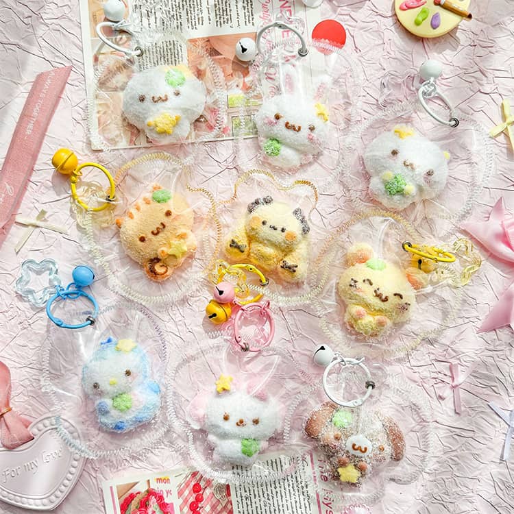 スクイーズ おもちゃ 低反発 キッズ ストレス解消 グッズ 握る リラックス キーホルダー付き スクイーズおもちゃ ぷにぷに うさぎ くま ペンギン 犬 猫 可愛いアニマル ままごと 雑貨 柔らかい キーホルダー付き 握って 遊ぶ バッグ 飾り かわいい おしゃれ 2