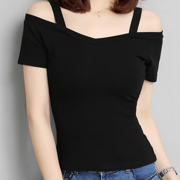 肩開き オフショルダー半袖 きれいめ 半袖tシャツ オフショル半袖Tシャツ トップス...