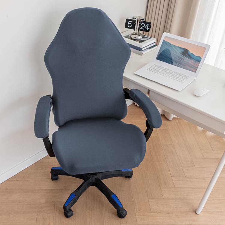 アームレスト付き 4点セット 汚れ防止 4点セット 回転式椅子カバー 分体式 座面 分体式 着脱簡単 椅子カバー ストレッチ 着せ替えカバー チェアカバー 伸縮素材 ゲーミングチェアカバー 洗濯可能 肘置き 無地 シンプル オフィス 自宅 送料無料