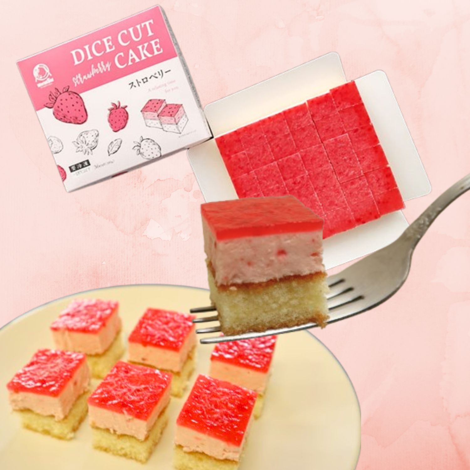 Rakuten - ＼スーパーSALE 50％OFF／【冷凍】7959 カット済ケーキ ストロベリー 380g（36カット） 神栄【3980円以上送料無料】