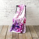 DAILIC デイリック 寝具 インテリア 通販 フランネル ハーフ ケット bloom lilac 100×140cm