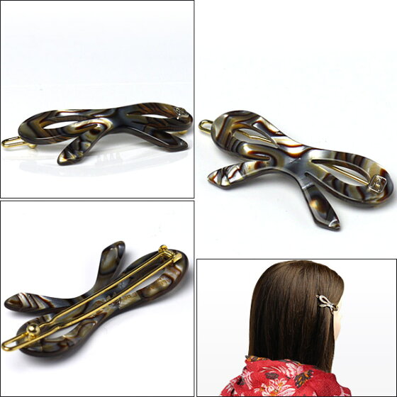 楽天市場 Max1 000円offクーポン アレクサンドルドゥパリ ヘアピン ミニリボン オニキス ヘアアクセサリー Alexandre De Paris ブランド髪飾り通販 ギフト可 Daily 3