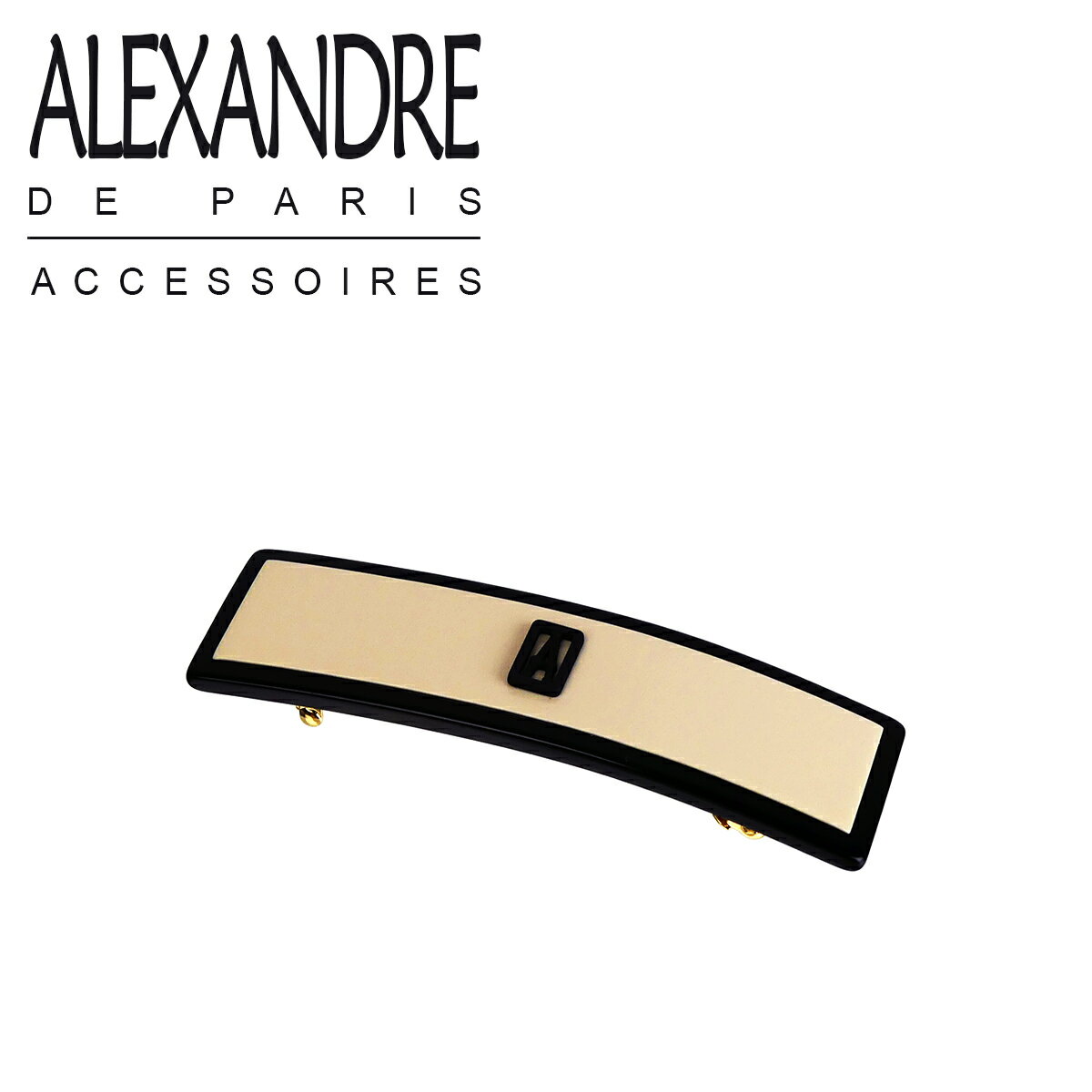 アレクサンドル ドゥ パリ商品一覧はこちら＞＞ALEXANDRE DE PARISアレクサンドル ドゥ パリ ヘアアーティスト・アレクサンドルが展開する高級ヘアアクセサリーブランド【ALEXANDRE DE PARIS（アレクサンドル ドゥ パリ）】各国の王室やセレブなどが愛するこのヘアアクセサリーは、ひとつひとつ丁寧に手作りされています。上品な可愛さとフレキシブルな使い心地で世界中のセレブ達を虜にしています。 アイテム BARRETTE TIMELESS AMOURS PARISIENNES / バレッタ 6cm コレクション TIMELESS（タイムレス） カラー PANAMA（AA6-17629-04Y） サイズ 約 横幅7cm / 縦幅2cm※ハンドメイドの為、1点1点サイズが微妙に異なります 素材 アセテート 商品詳細 ・上品でシンプルな小ぶりのバレッタ ・アイボリー×ブラックの洗練されたベーシックカラー ・マットな“A”のブランドロゴパーツがアクセント ・普段使いやパーティーファッション、和装にもオススメ お取り扱いについて お取り扱いについてはこちらをクリック 個体差について ・ハンドメイドにより、以下の点が見られる場合があります ・製造工程において発生した色むら、表面の小傷、接着剤の浮き出など ・裏面のブランドロゴの印字が薄いもの ・サイズの微妙な差異 商品について ・商品サイズはスタッフが採寸した実寸値になります※お手元にお届けする商品と表記の寸法に多少の誤差がある場合があります ・こちらの商品は大変壊れやすいものです。丁寧にお取扱下さい ・海外直輸入品。保証等はございません ・「返品・交換・修理」未対応・商品仕様は予告無く変更となる場合がございます ・イメージ画像には、該当商品以外の撮影小物なども写っておりますが、それらの小物は商品には含まれません ・光・画面の設定により、カラーが実際の商品と若干異なることがございます ・別売り　アレク専用巾着袋　こちら 包装について 【有料】ギフト包装対象　注文ページはこちら※熨斗対応不可