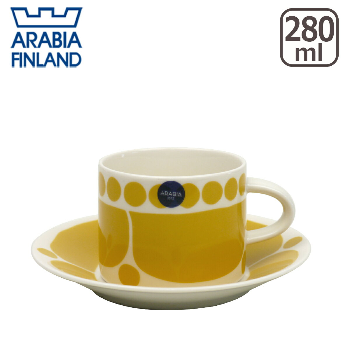 アラビア アラビア（Arabia） スンヌンタイ（Sunnuntai）ティーカップ＆ソーサー 北欧 フィンランド 食器 Arabia 食器洗い機 対応