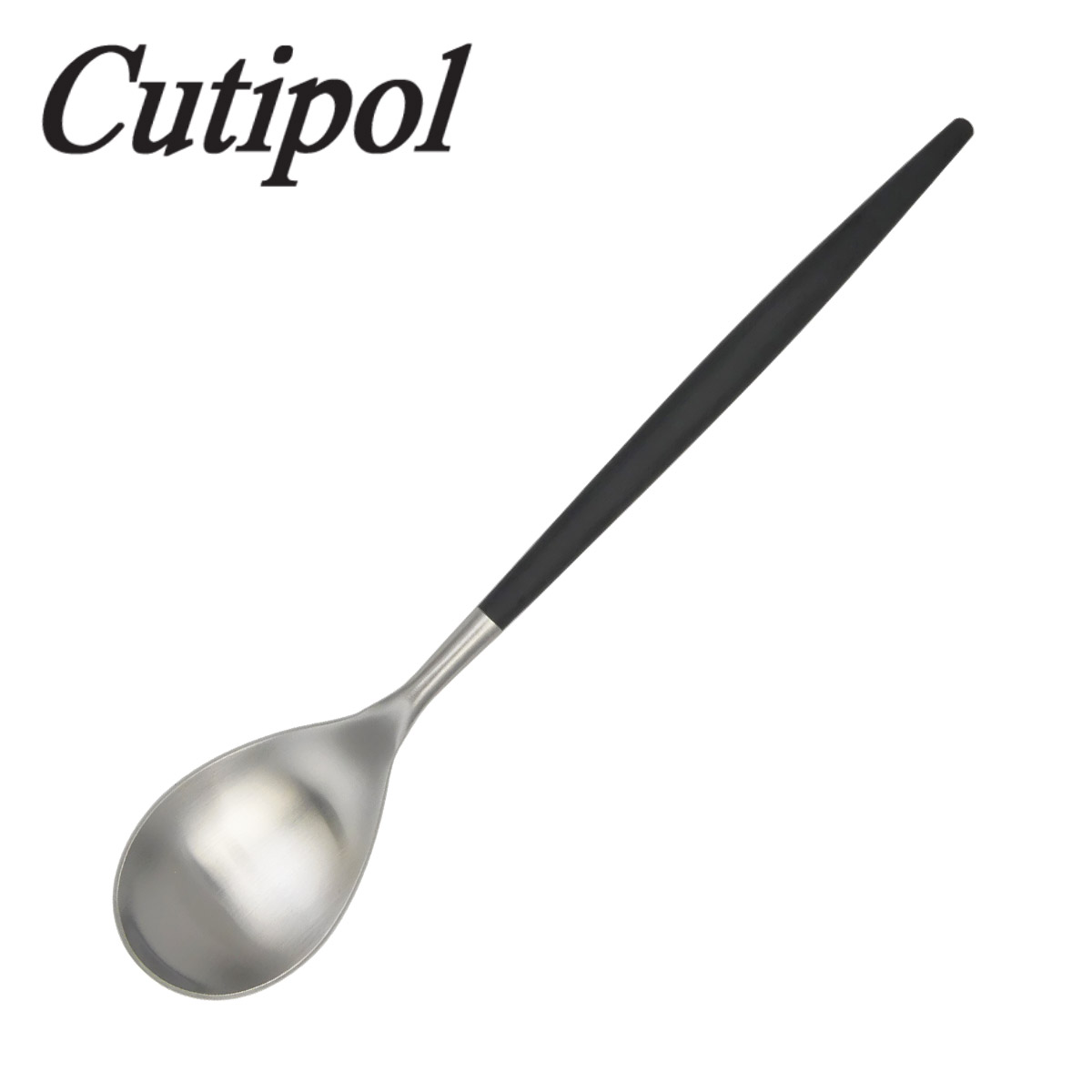 【ポイント5倍 11/20 20時-】クチポール カトラリー MIO（ミオ）ブラック シルバー ディナースプーン MI.05 cutipol