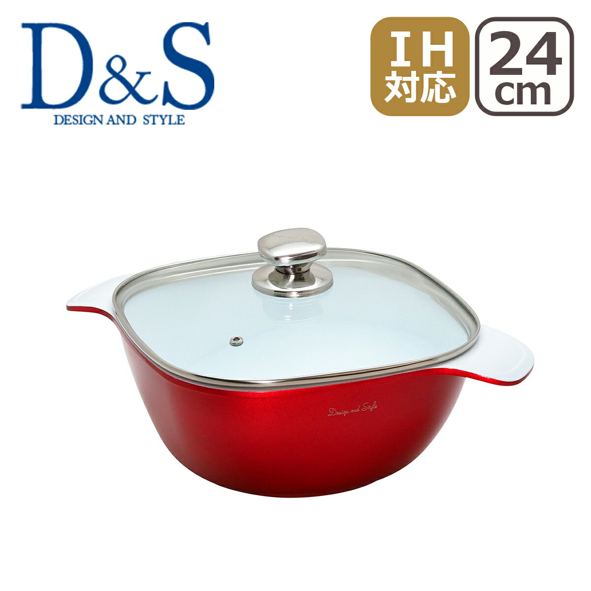 洋風ポトフ 7号鍋 レッド/ブラック IH対応/洋食器/業務用/新品/小物送料対象商品