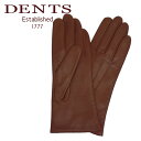 【クーポン4種あり】dents デンツ 手袋 レディース レザー グローブ 革 防寒 カシミア 7-1134 COGNAC ギフト・のし可