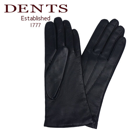 デンツ　手袋（レディース） dents デンツ 手袋 レディース レザー グローブ 革 防寒 カシミア 7-1134 NAVY ギフト・のし可