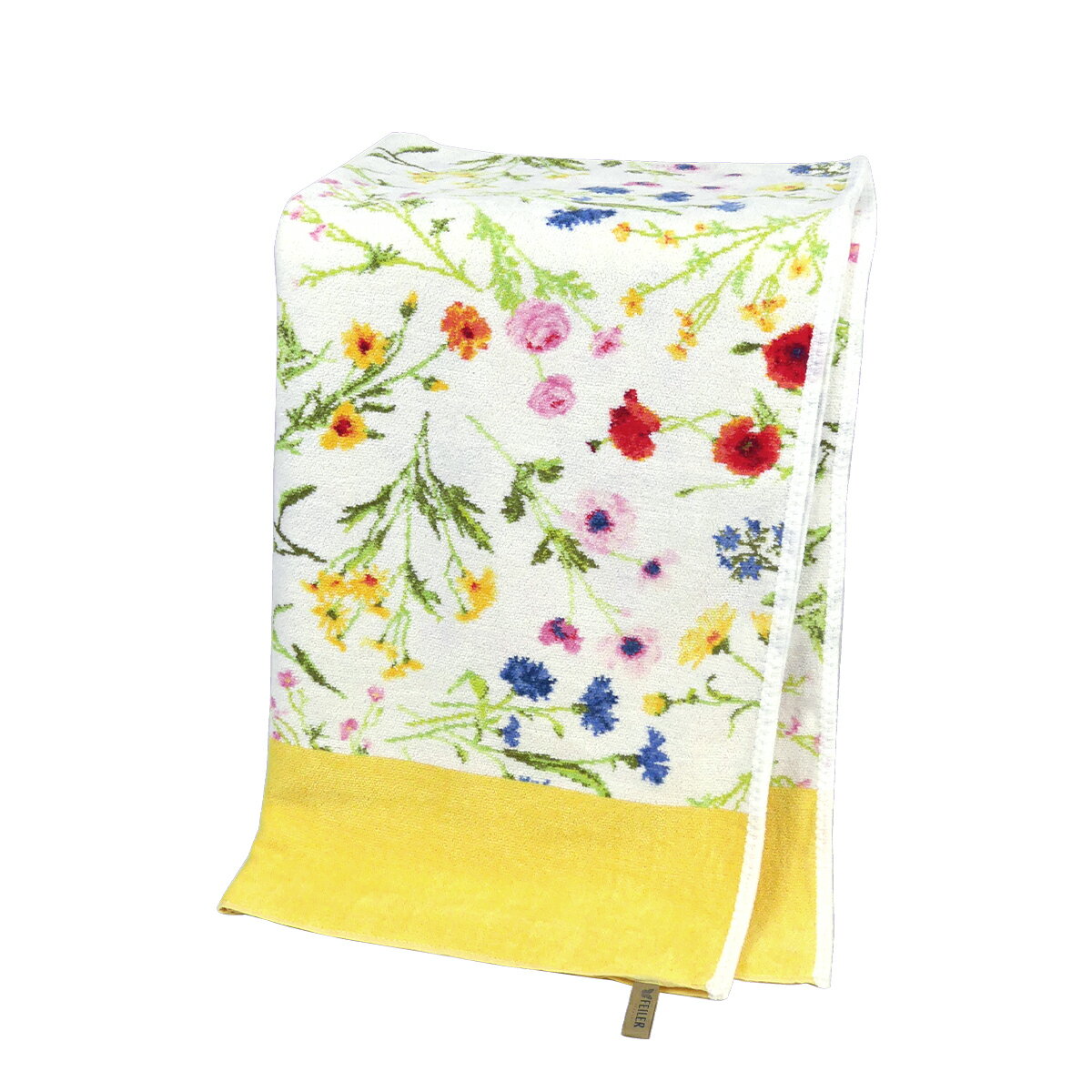 フェイラー バスタオル FEILER フラワーメドウ イエロー 75x150cm Chenille Bath Towel Flower Meadow シュニール織 シェニール織 ギフト・のし可のサムネイル