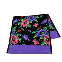 【ポイント5倍 5/1】フェイラー ハンドタオル 37cm×80cm ポピーズ ブラック - パープル FEILER Chenille Guest Towel Poppies Black Purple シュニール織 シェニール織 ギフト のし可