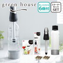 【ポイント5倍 5/1】GREEN HOUSE ソーダマシン ツイスパソーダ スターターキット カー ...