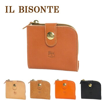 IL BISONTE イルビゾンテ c0890 小銭入れ付二つ折り財布 選べるカラー