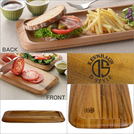 ケヴンハウン 木製 カフェトレイ＆ロングカッティングボード S 2枚セット 107/2 北欧 食器 プレート ランチプレート ウッドプレート トレー カフェ 長方形 お盆 KEVNHAUN ギフト・のし可 daily-3-10321442 daily-3 サンプル画像2