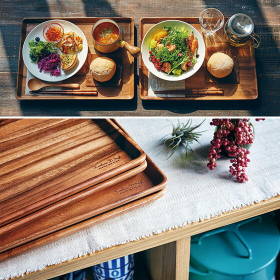 KEVNHAUN(ケヴンハウン)KDS.177-L ランチトレイ L 北欧 木製 食器 プレート ランチプレート ウッドトレイ トレー カフェ 長方形 アカシア 皿 KEVNHAUN ギフト・のし可