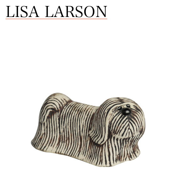 リサ・ラーソン 雑貨 リサラーソン（リサ・ラーソン）ミニケンネル スカイテリアー（シーズー） 動物 LisaLarson（Lisa Larson）Mini Kennel Skyterrier 1310200 犬・陶器置物・北欧・オブジェ