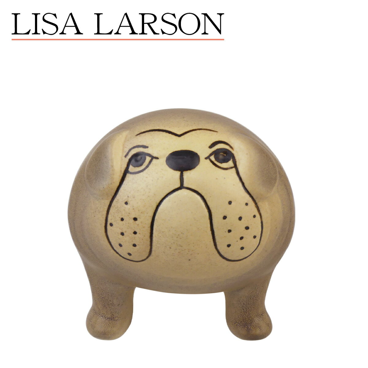 リサラーソン 置物 ケンネル ブルドッグ 陶器 犬 ミディアム（中） グレー 動物 LisaLarson（Lisa Larson）Kennel Bulldog 1140702 オブジェ・北欧インテリア