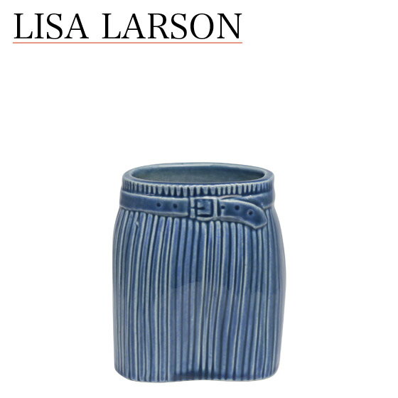 【4時間クーポン】リサラーソン 花瓶 スカート ブルー ワードローブ 1560100 リサ・ラーソン LisaLarson（Lisa Larson）Clothes /Wardrobe Skirt 花器・フラワーベース・陶器置物・北欧・オブジェ